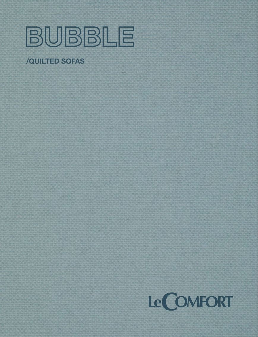 Couverture du catalogue LeCOMFORT Bubble — canapés modulables italiens