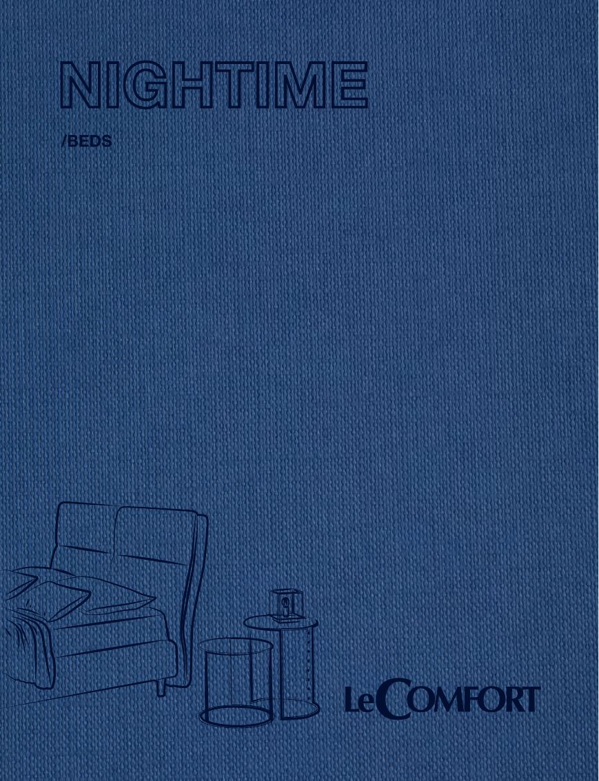 Couverture du catalogue LeCOMFORT Nighttime 2024 — collection nuit italienne