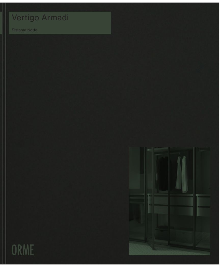 Couverture du catalogue Orme Vertigo Armadi 2024 — armoires et dressings italiens