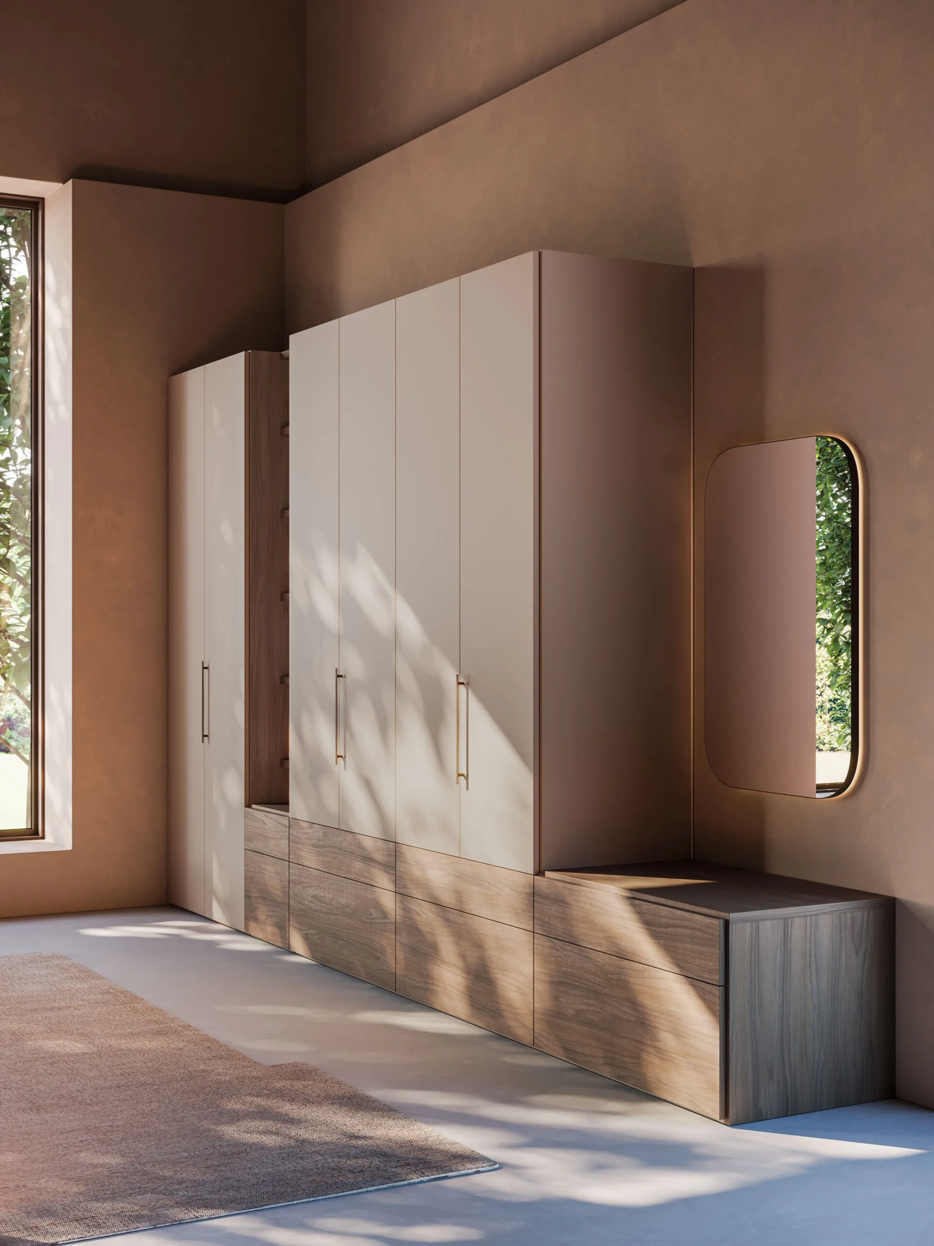 Chambre et dressing sur mesure design italien à Biarritz