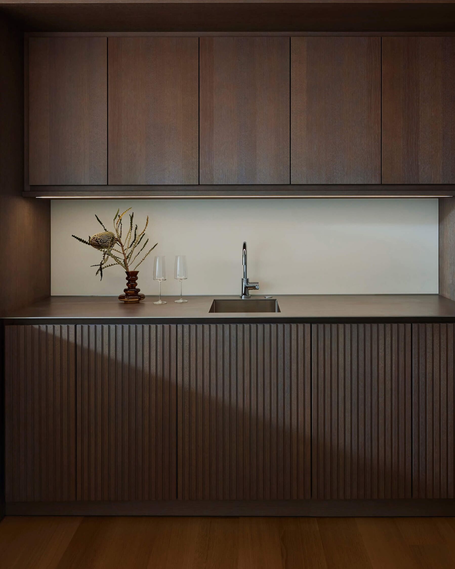 Cuisine Eggersmann dans l'appartement Promenade, tour Commonwealth Plaza de Mies van der Rohe à Chicago