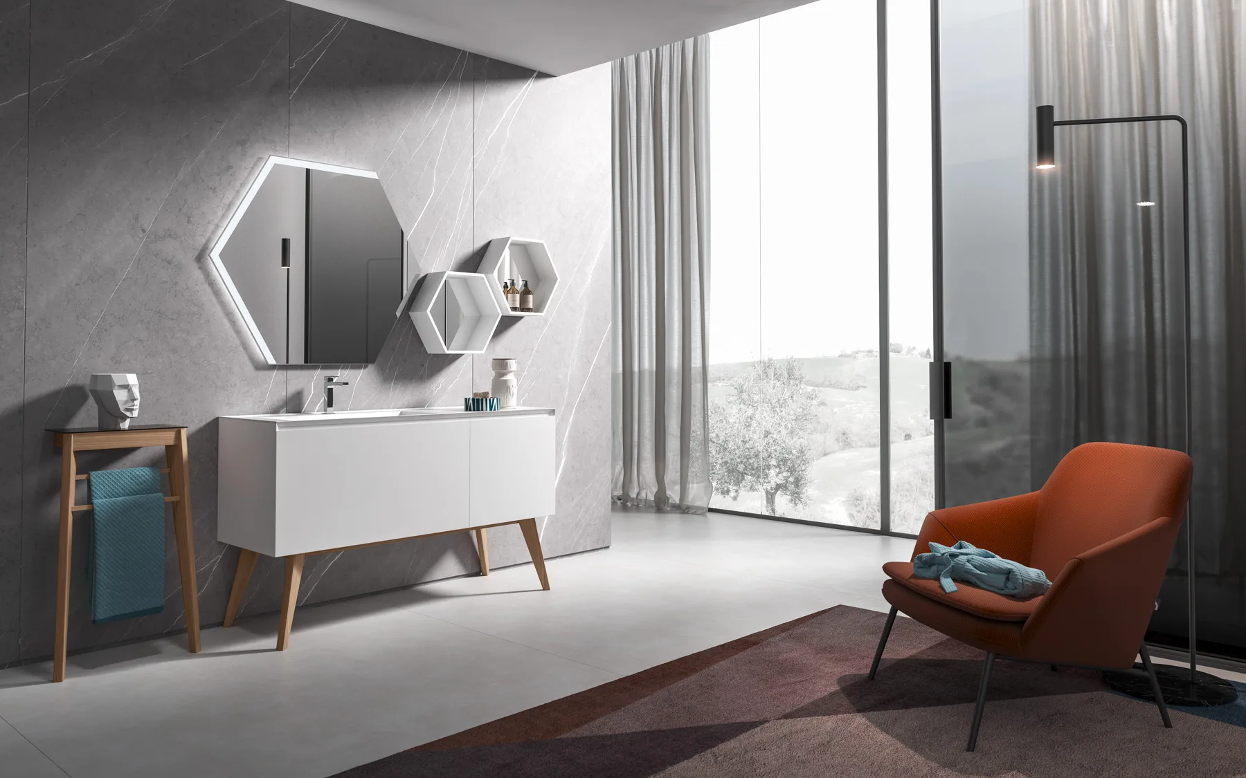 BMT Bagni Ikon — vasque céramique salle de bains design, Biarritz
