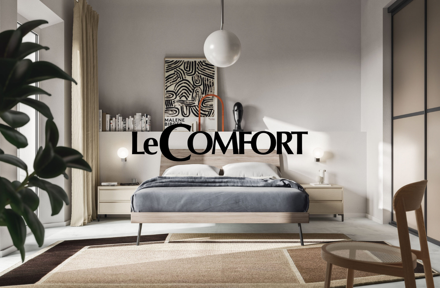 Canapé italien LeCOMFORT — ambiance salon design en cuir, showroom L'atelier Contemporain à Biarritz