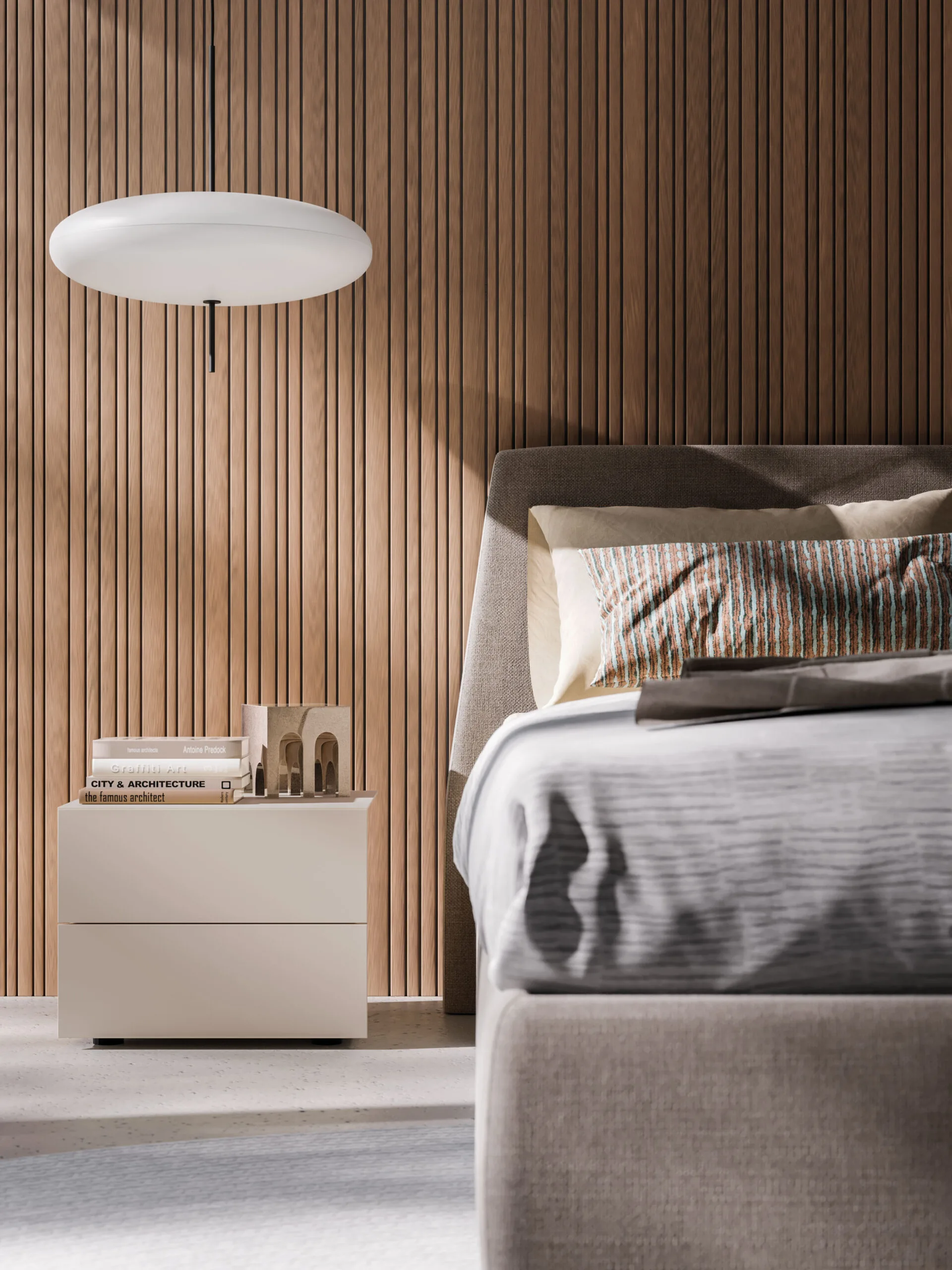 Chambre Orme Letti — atmosphère cocon, tissus chaleureux et nuances douces