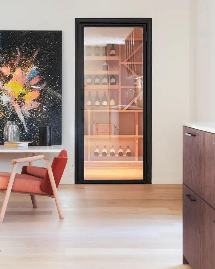 Cuisine bois & marbre à Arcangues — L'atelier Contemporain × Cenza